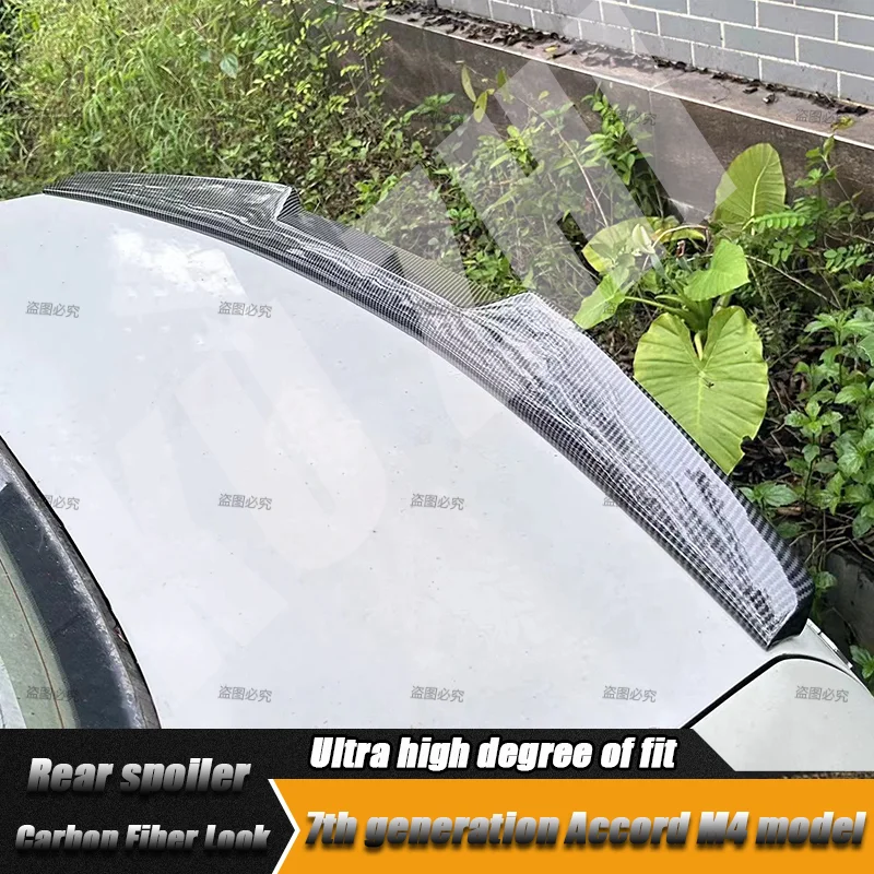 

Rear Spoiler For Honda Accord 7th Car Rear Wing Rear Boot Trunk Lip Carbon Fiber Spoiler M4 Styling 2003 2004 2005 2006 2007