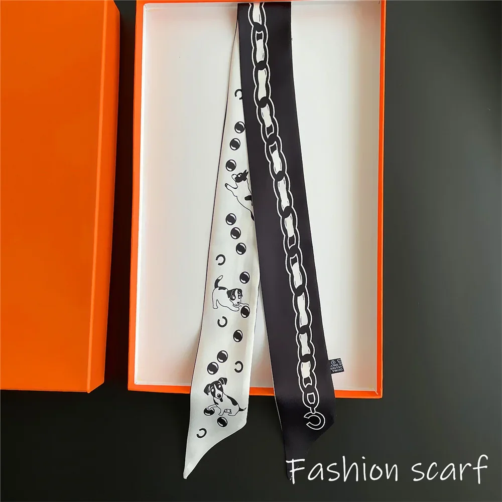 Koreanische vielseitige Kette Quaste hochwertige Maulbeerseide Twill Seidenband Verpackung und Bindung Tasche Griff Band kleiner Schal