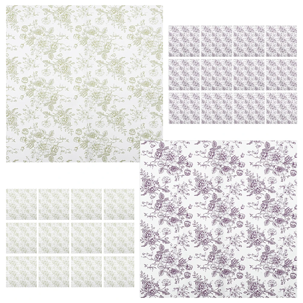 

40 Sheets Gift Bouquet Wrapping Paper Flower Vintage Floral Craft Adorable Printing Packaging