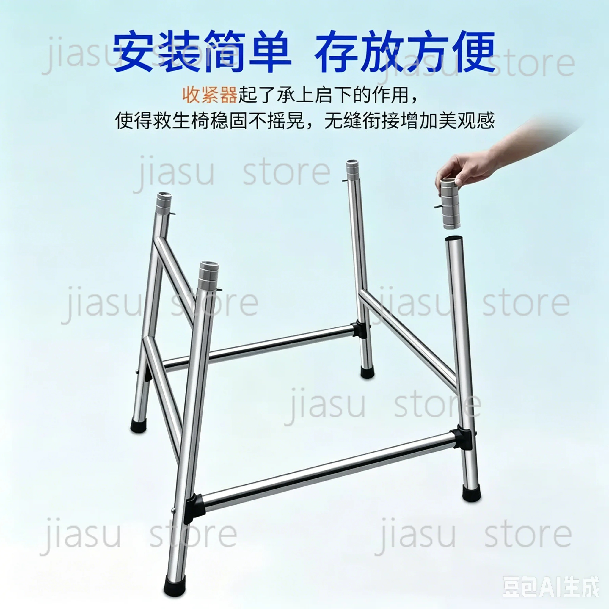 Swimming pool life-saving chair 304 stainless steel lifeguard observation deck