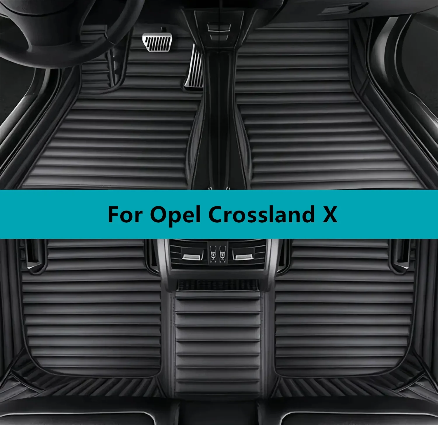 

Car Floor Mats For Opel Crossland X 2017 2018 2019 2020 Full Set Leather All Weather Waterproof Car Floor Mats