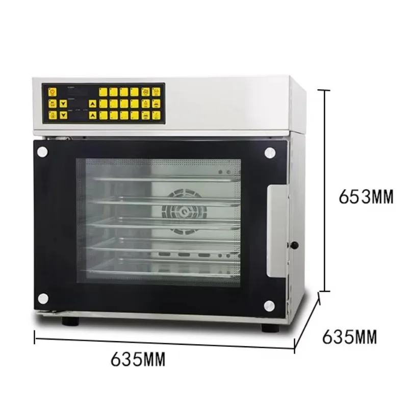 60L Commercial Household Air Convection Oven Bread Meat Baked Goods Intelligent Display Home Use Bakeries Wheat Egg Corn Raw