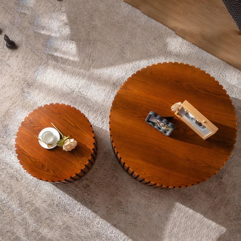 Table basse géométrique au-dessus des états-unis, Design moderne, entrepôt, Grain de bois, meubles de salon de haute qualité, prêt à être expédié