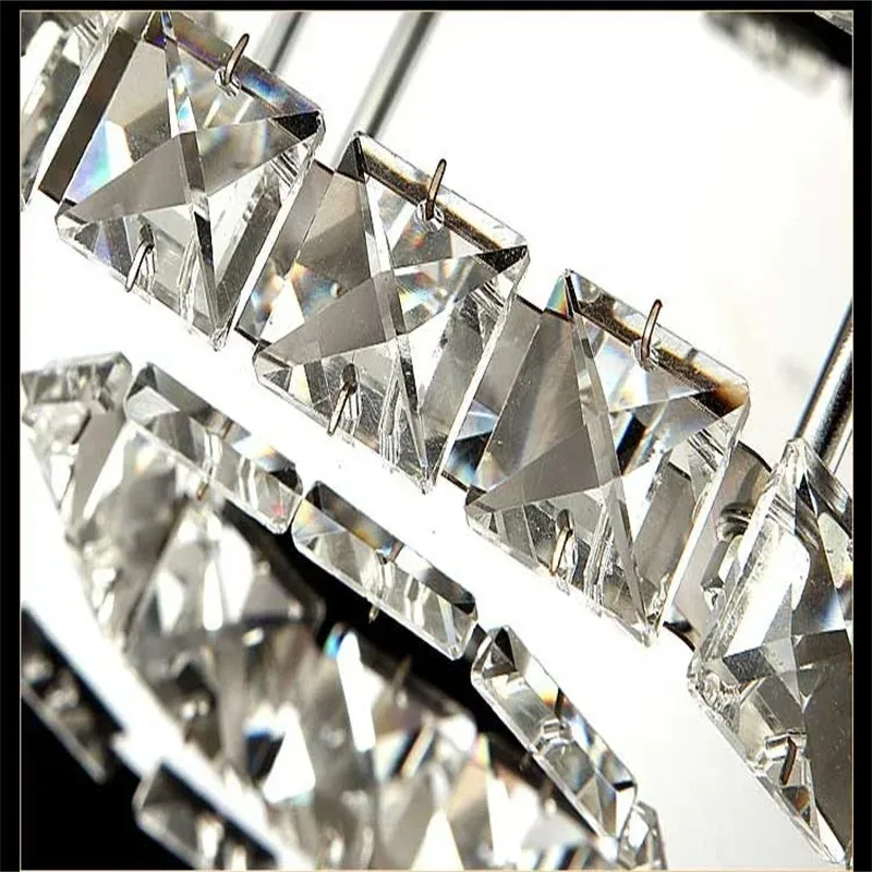 Creative Modern White Crystal LED Lamps High-power Living Room Led Lustre Ceiling Lights