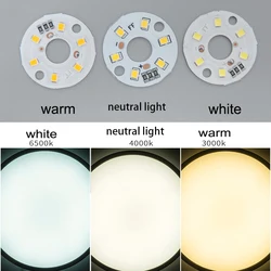 5V 31MM 3colors LED Light Source round Board chips 3W Warm White SMD 2835 Lamp Bead Plate DIY Bulb replace for book night lamp o