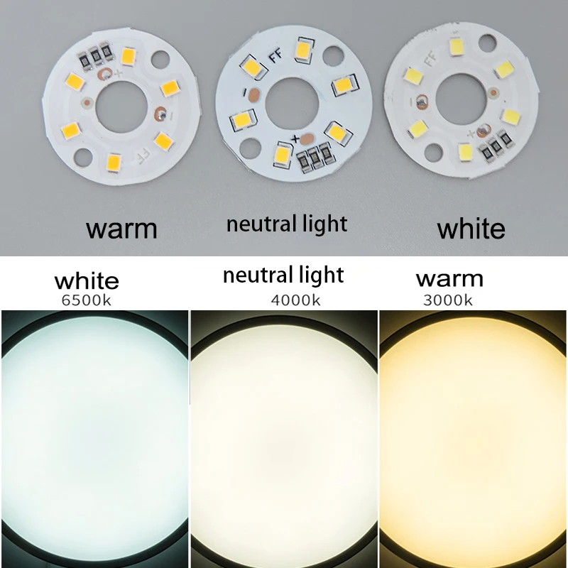 5V 31MM 3colors LED Light Source round Board chips 3W Warm White SMD 2835 Lamp Bead Plate DIY Bulb replace for book night lamp o