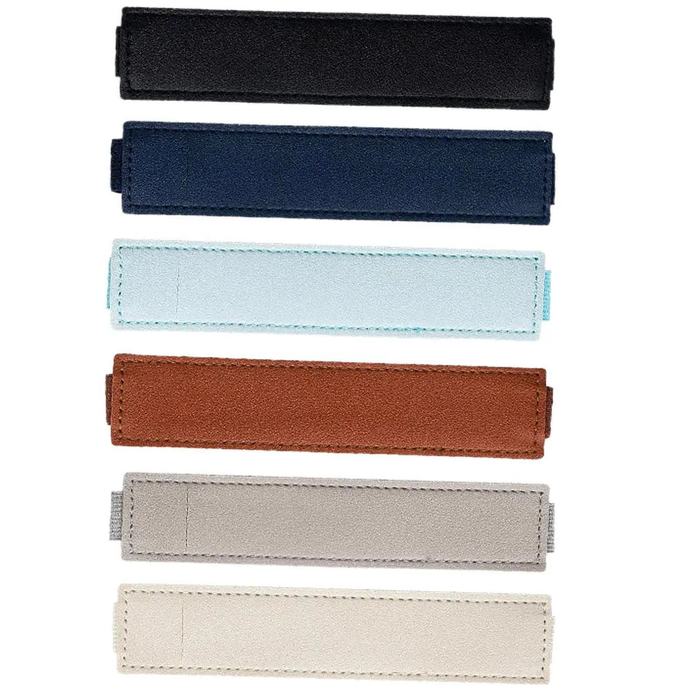6Pcs Premium PU Pen Sleeve with Stretch Elastic Band Notebook Journal Planner Tablet Pen Holder Pouch Storage Organizer