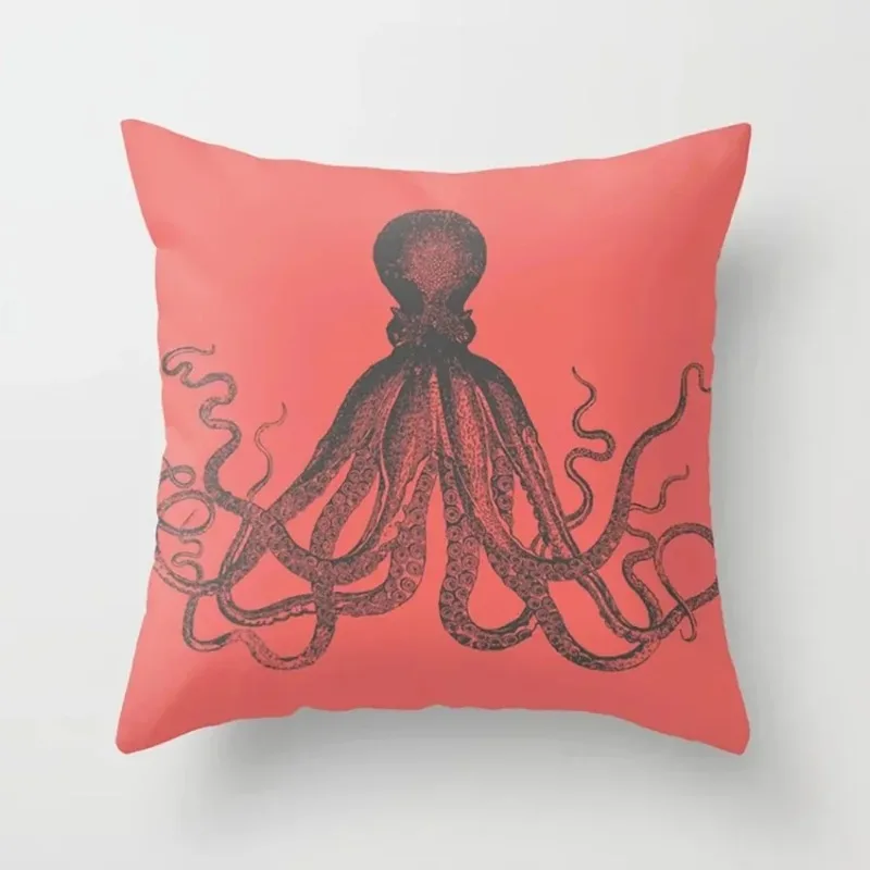 Octopus Pattern Pillowcase Car Ornaments Office Living Room Home Pillowcase