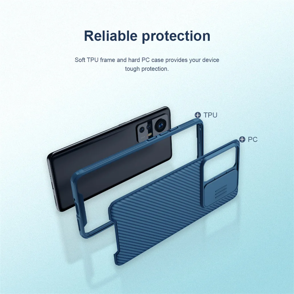 NILLKIN For Xiaomi Mi 12T Pro 12 12X 12 Pro Case CamShield Pro Case Slide Camera Lens Protection Cover For Xiaomi Mi 12T Bumper