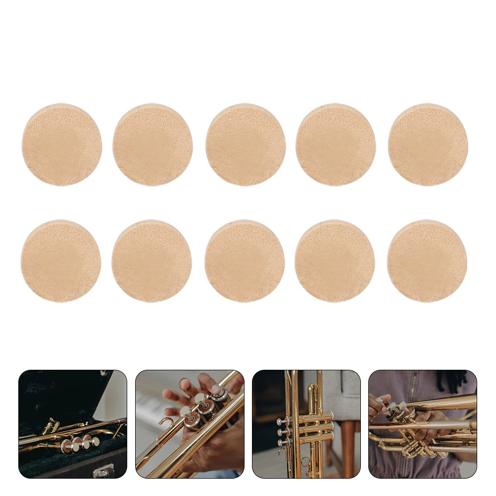 

10 Pcs Water Release Key Plug Spit Valves Cork Pads for Trombone Repair Set of Replacement Accessories