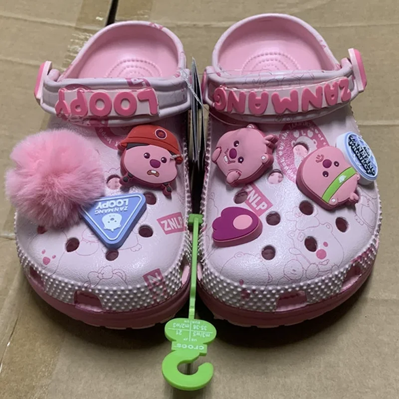 

Miniso 2025new Loopyed Co Branded Cave Shoes Children'S Adult Beach Sandals Summer Slippers Girls' Casual Shoes Holiday Gifts