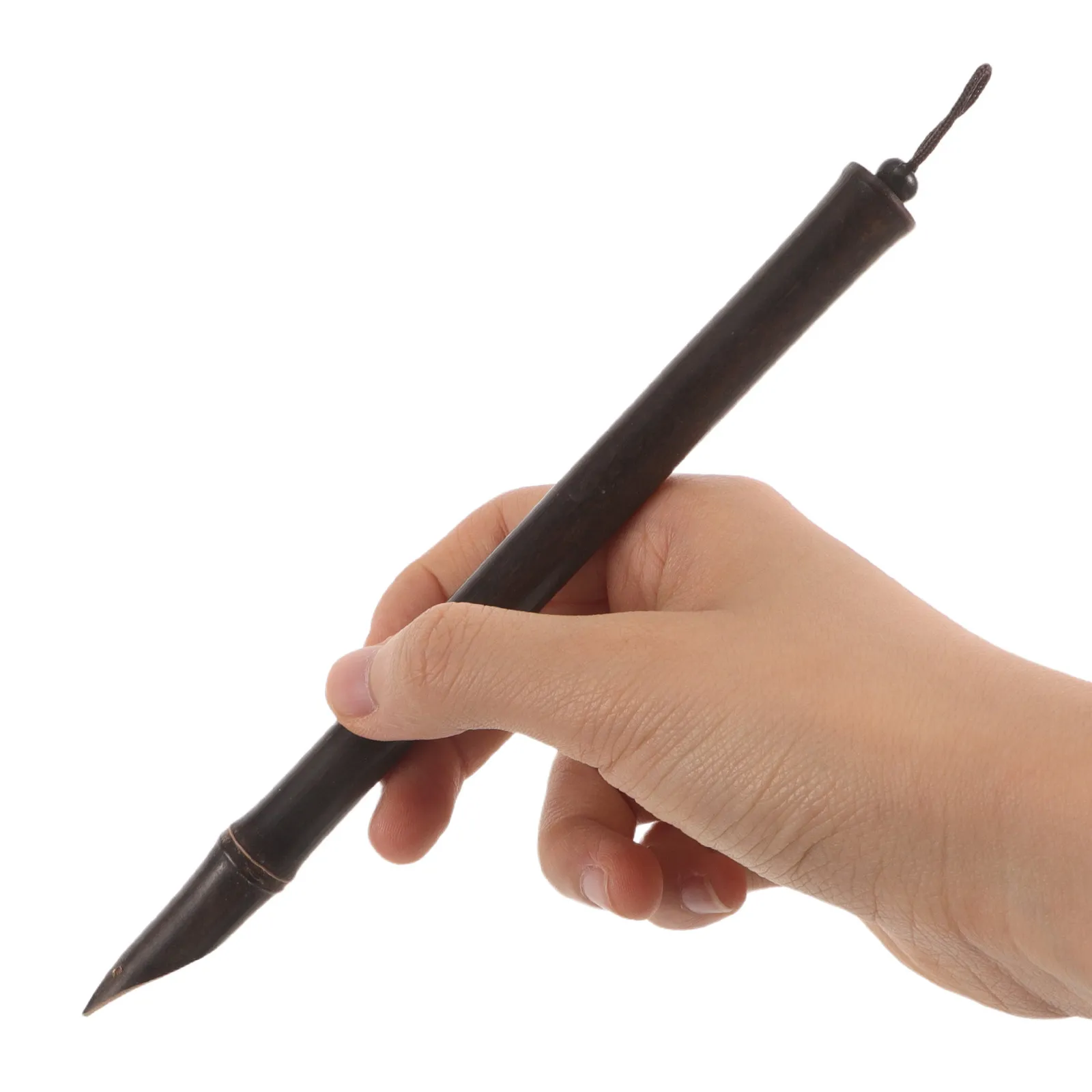 2Pcs Bamboo Dip Pens Handmade Calligraphy Writing Tool Broad Nib Smooth Ink Flow for Beginners Drawing Sketching Polymer Clay