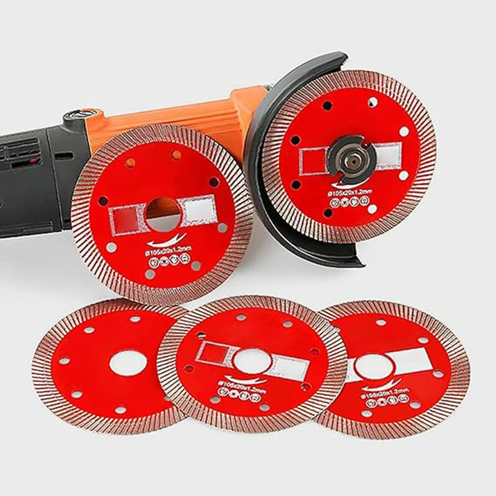 Corrugated Tile Cutting Discs with High Cutting Efficiency Long Service Life Works with Tile Saw Angle Grinder