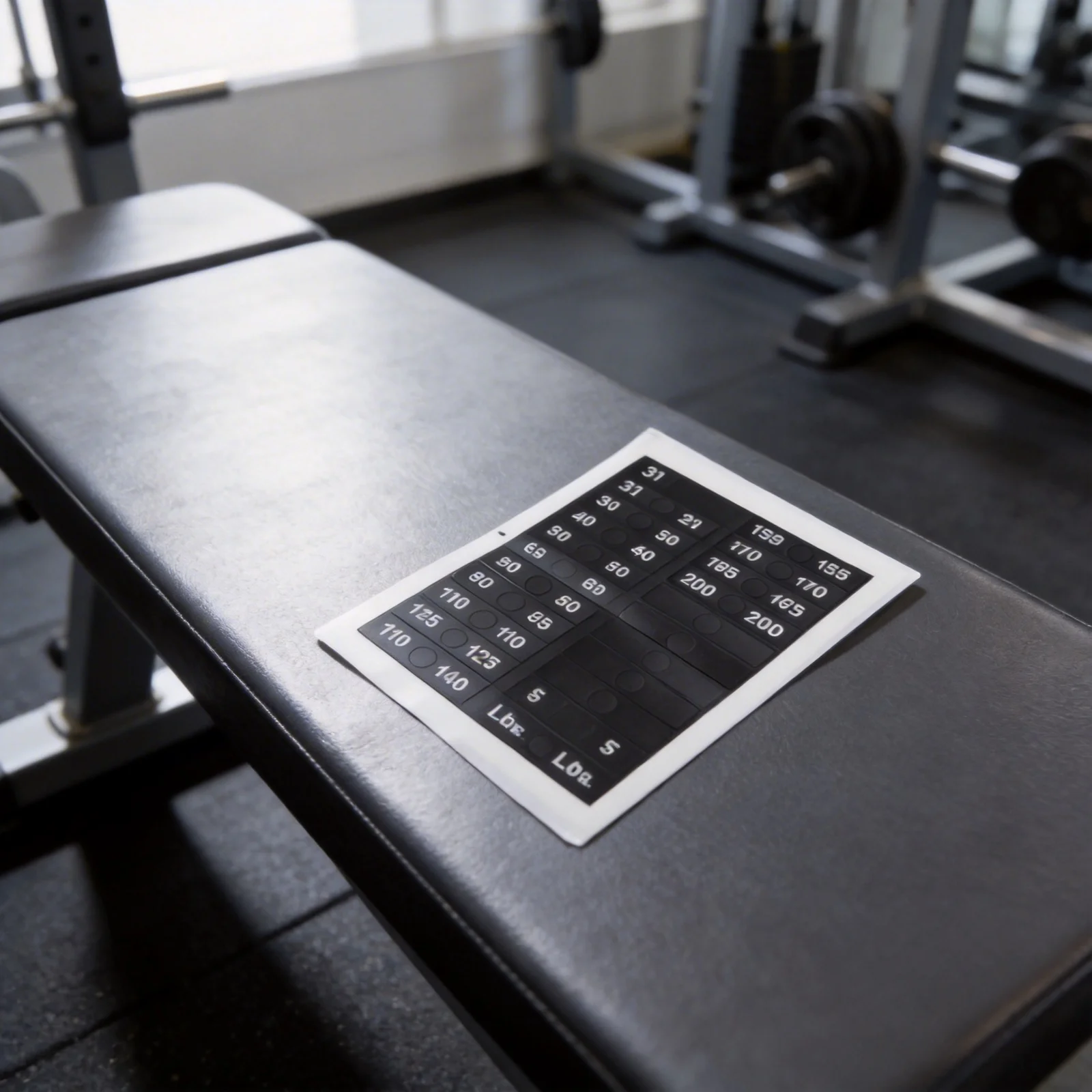 Gym Weight Stickers for Fitness Equipment Weight Stack Labels Numbered 5 - 140 lbs Material with Traceless Removal