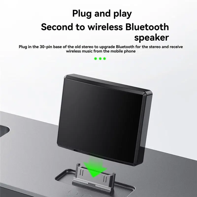 A31T Bluetooth 5.4 Audio Receiver for iPod 30-Pin Wireless Music Adapter A2DP Stereo for Docking Stations