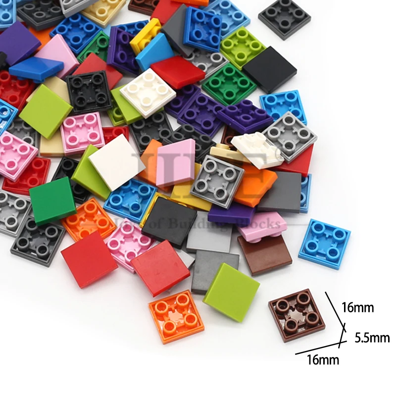 50pcs MOC 11203 Tile Modified 2x2 Inverted Building Blocks DIY Enlighten Bricks Compatible Assembles Particles Construction Toys