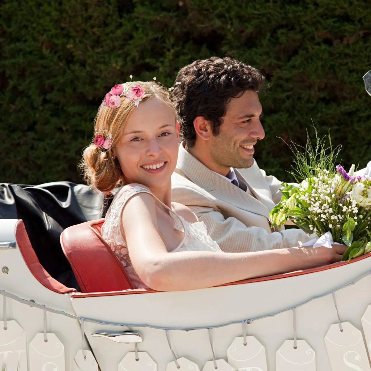 

Заколка для волос с имитацией цветка, свадебные элегантные хрустальные декоративные заколки для свадебной вечеринки, украшение для волос, U-образные тканевые аксессуары