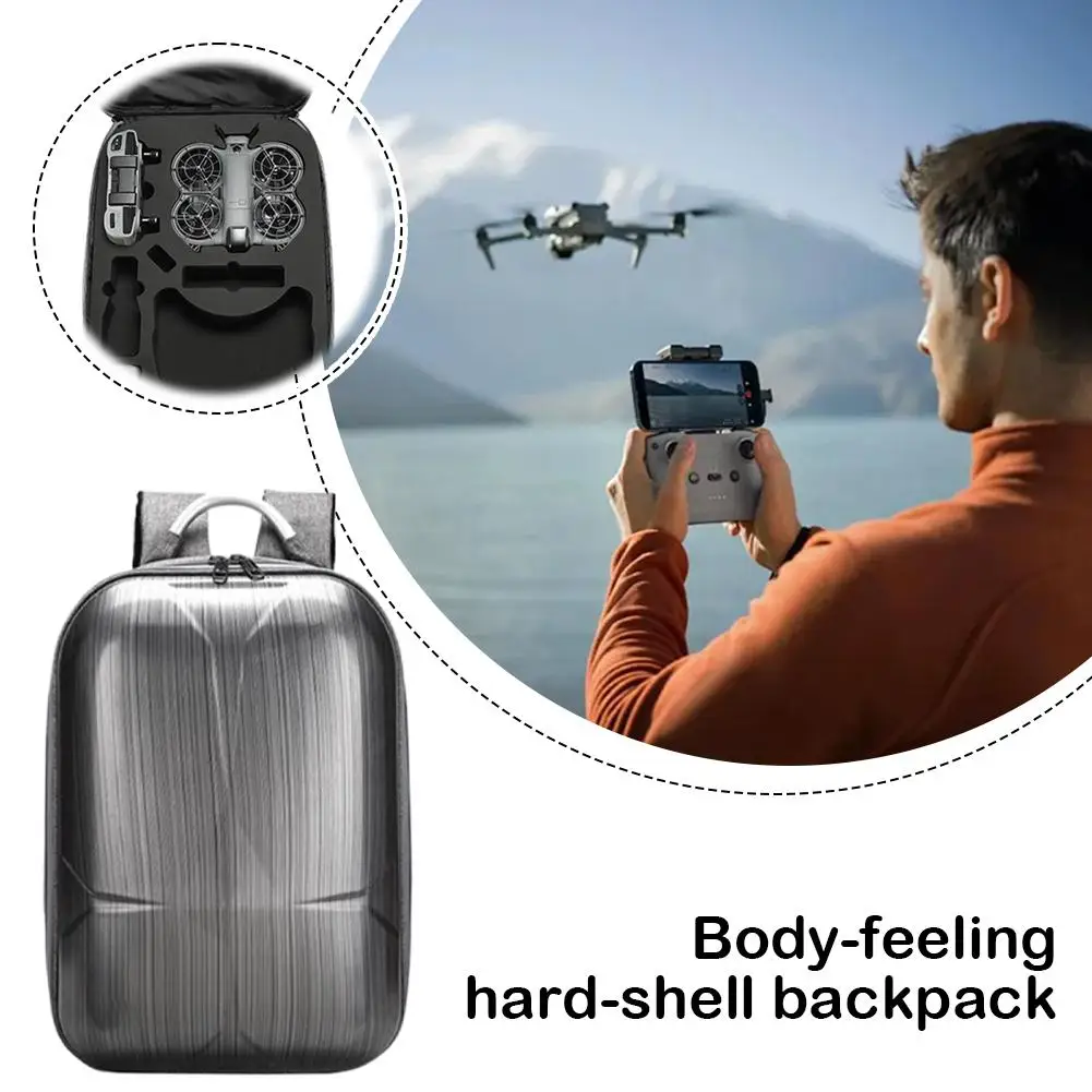 For DJI Neo2 Portable Hard Shell Backpack Comfortable Carrying Case Outdoor Travel Backpack Waterproof Drone Accessories