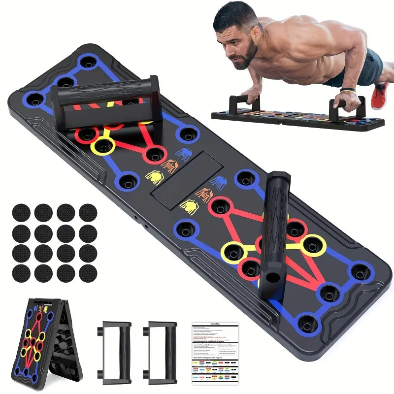 

Push Up Board, Foldable Multi-Functional 20-In-1 Push Up Board, Chest Muscle Exercise Equipment For Men Women Fitness Training