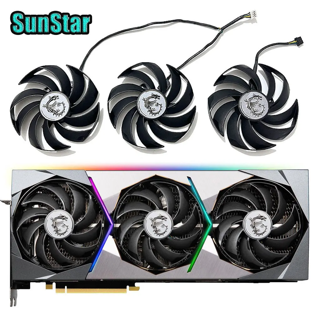 GPU NEW RTX3080 RTX3090 95MM PLD10010B12HH Video Card Cooling Fan For MSI RTX 3070 3070TI 3080 3080TI 3090 SUPRIM X Cooler Fan