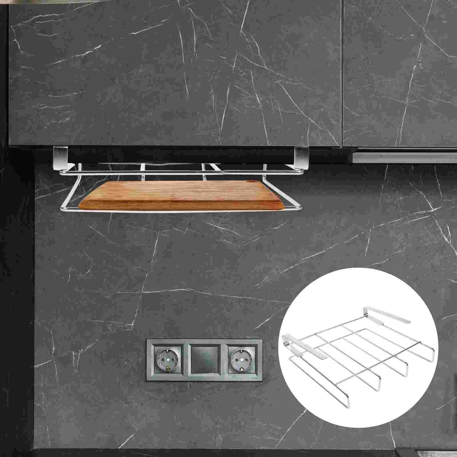 

Hanging Chopping Board Rack Cabinet Cutting Holder Metal Kitchen Utensil Bracket Pot Lid Stainless Steel Stand