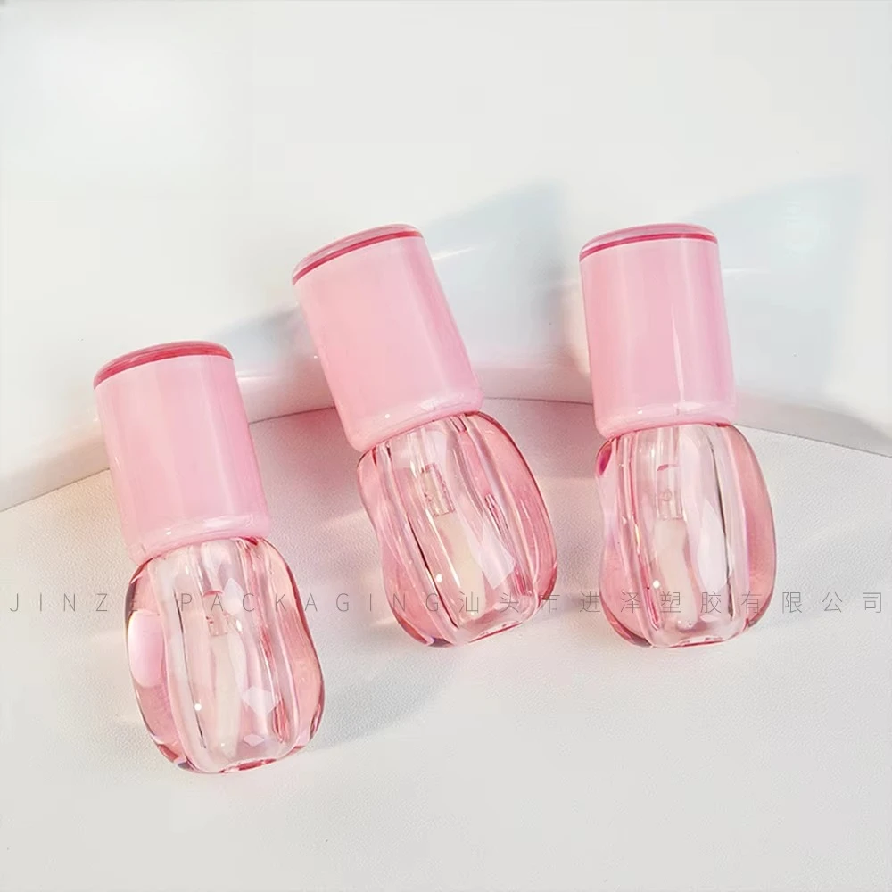 

Jinze pink Irregular Lipgloss Tube Cosmetics Packaging in Stock Lipglaze Container for Makeup