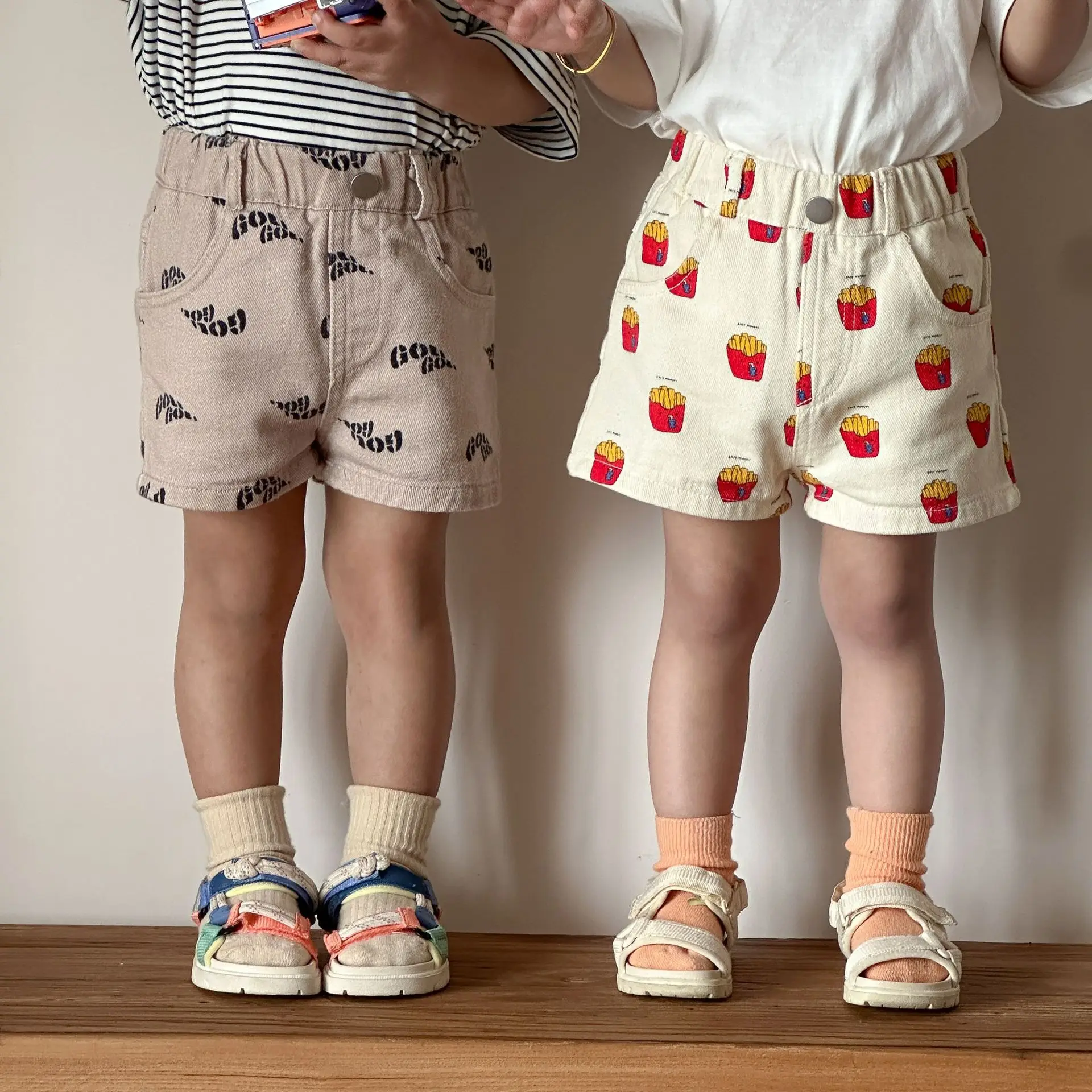 

2026 Summer New Children Casual Shorts Baby Boys Casual Pants Fashion Print Girls Loose Shorts Cotton Toddler Pants Kids Clothes