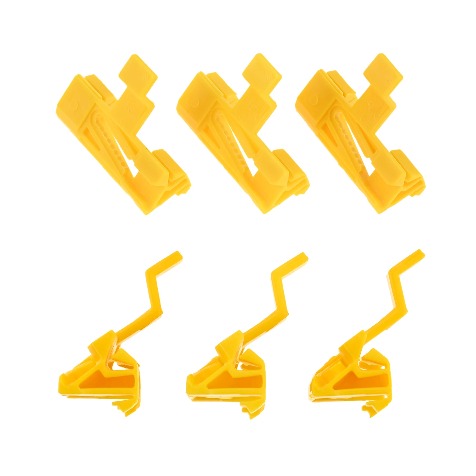 6pcs Car Plastic Windshield Moulding Side Trim Clips Fastener For Volvo S60 XC70 V70 2000-2009 Replace 30678009 9484524 Yellow