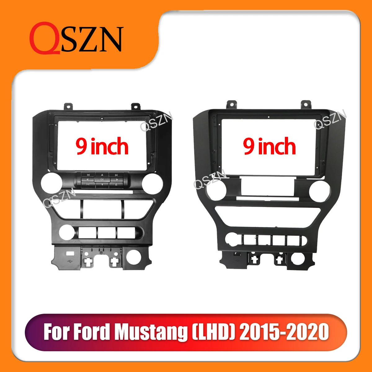 9 Inch Car Fascia Frame Adapter Canbus Box For Ford Mustang 2015-2018 Android Radio Dashboard Fitting Panel Kit Face Plate