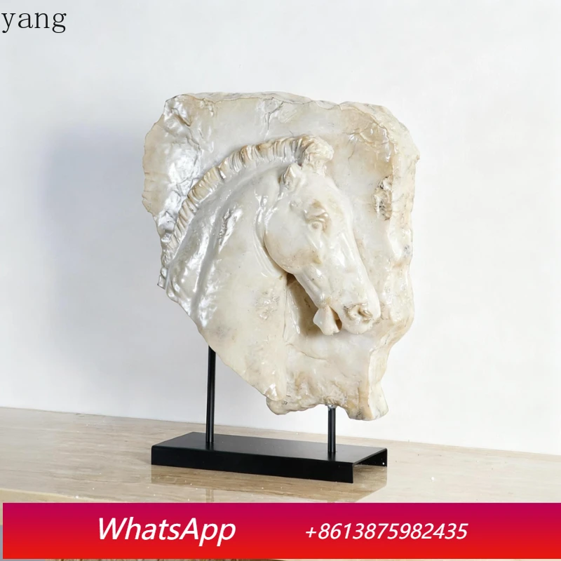 CX Athens Vintage Horse Head Sculpture Living Room Entryway Office Desktop Decoration