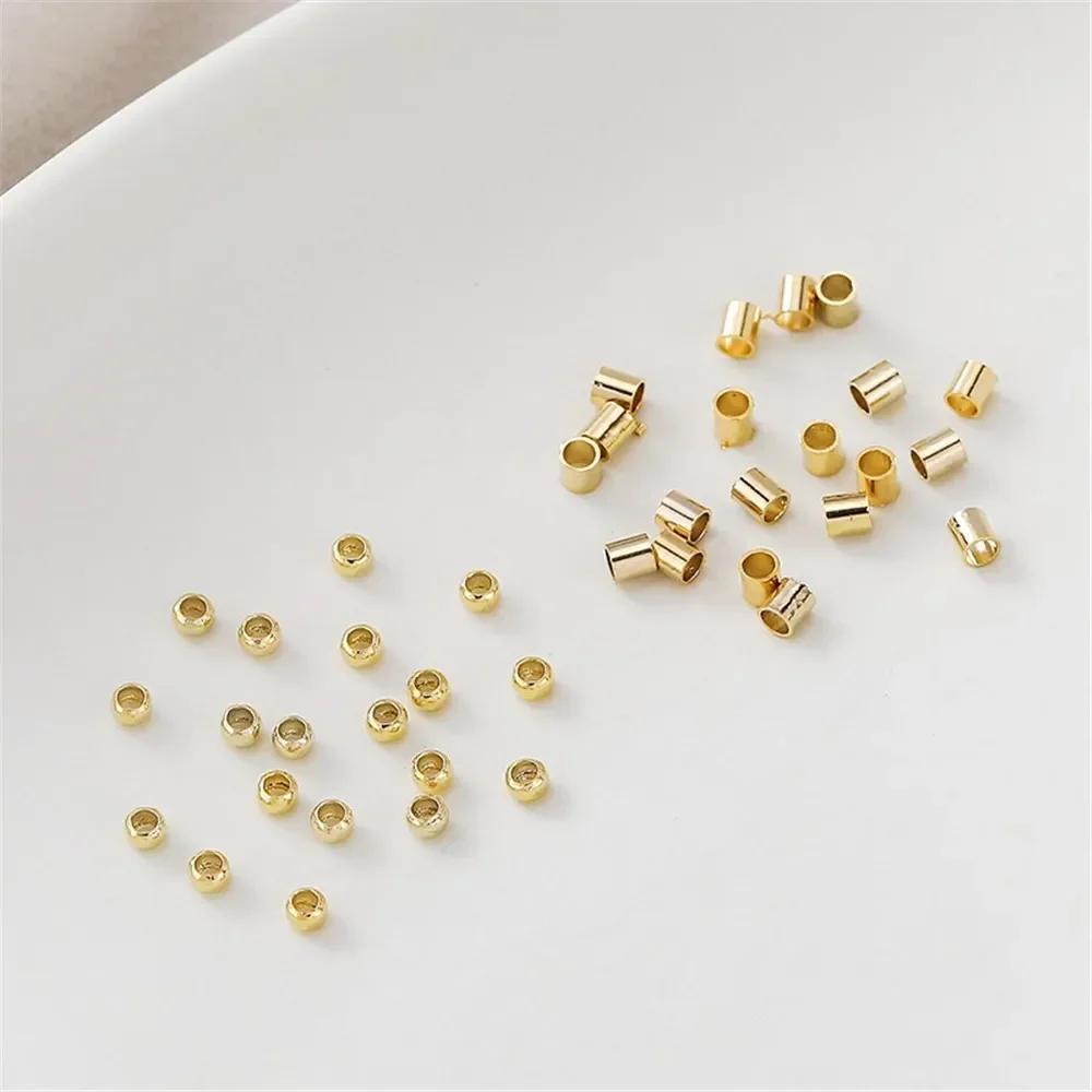 14K18K Vergulde Positionering Kraal Positionering Buis Handgemaakte DIY Armband Ketting Sluiting Gesp Sieraden Materiaal Accessoires