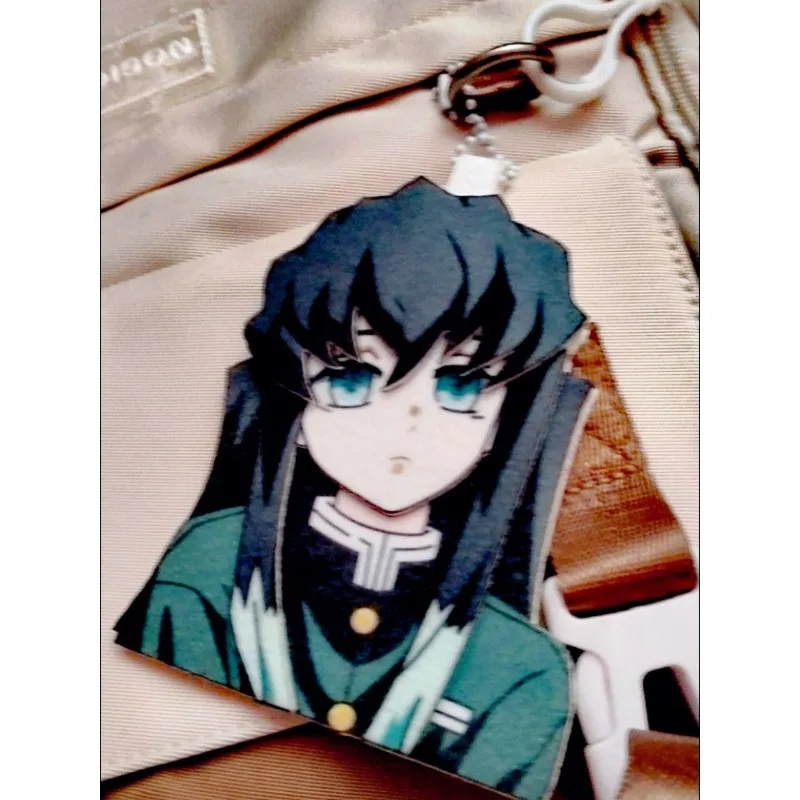 New Demon Slayer Non-woven Fabric Keychain Muichirou Anime Action Figure Goods Cute Toy Key bag Decoration Model Christmas Gifts