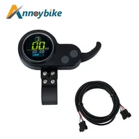 JP 36V 48V 52V 60V 72V pantalla LCD para patinete eléctrico con pantalla del medidor del acelerador del pulgar con acelerador del interruptor de cambio de carga USB