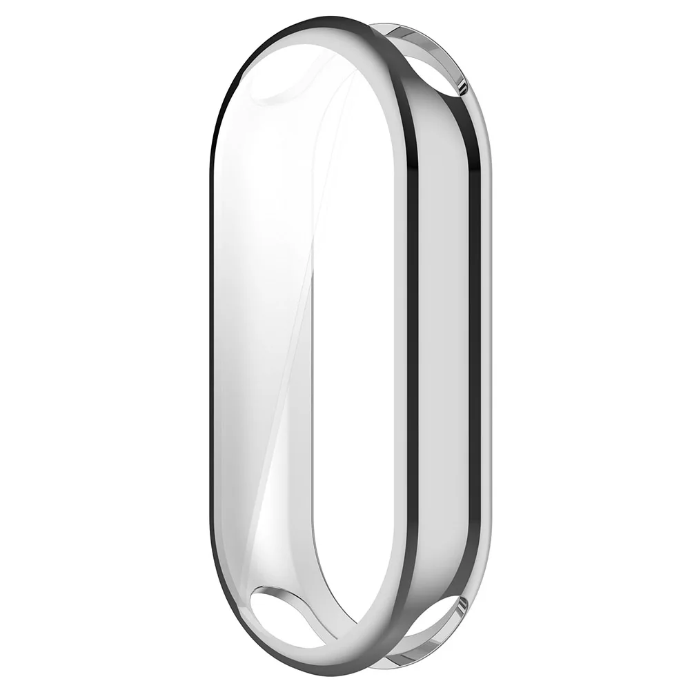 Silver Screen Protector for Xiaomi Smart Band 9/ 9 NFC Case Soft TPU Protective Cover Mi Band 9 Smartwatch Accessories