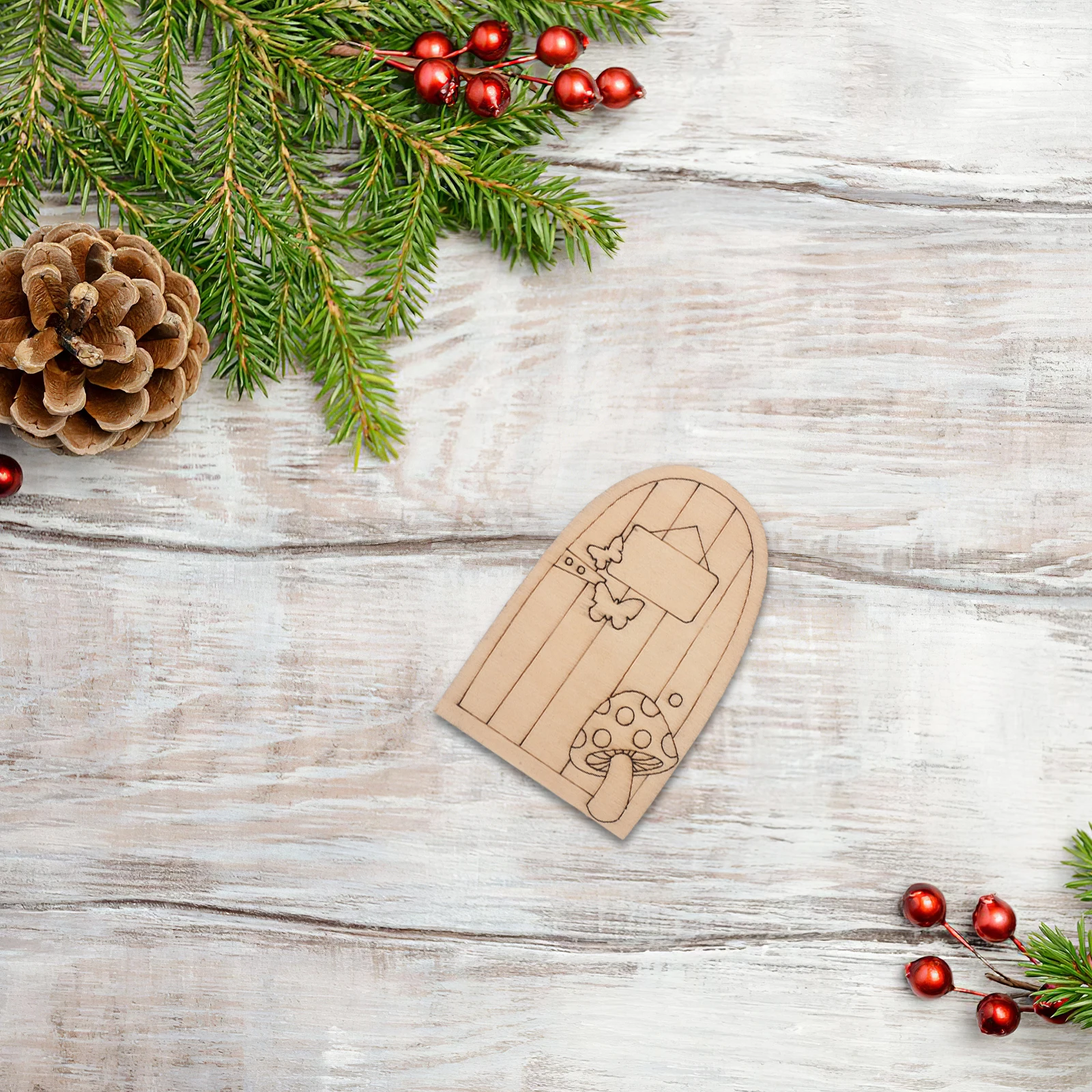 50 قطعة طقم الباب الجنية خشبية مصغرة الجنية أبواب المنزل لتقوم بها بنفسك موس المشهد الحلي جنوم باب إكسسوارات الحديقة للمنزل