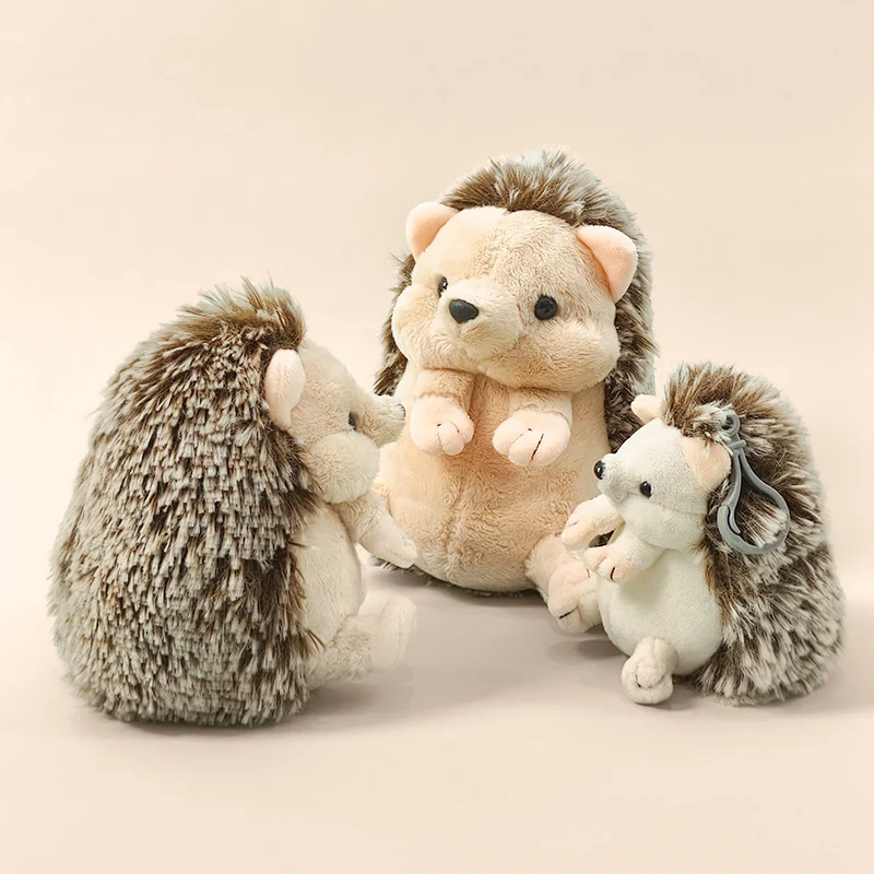 Adorável bonito ouriço brinquedo de pelúcia animal de pelúcia boneca companheiro de dormir para decoração do quarto presente de aniversário ideal