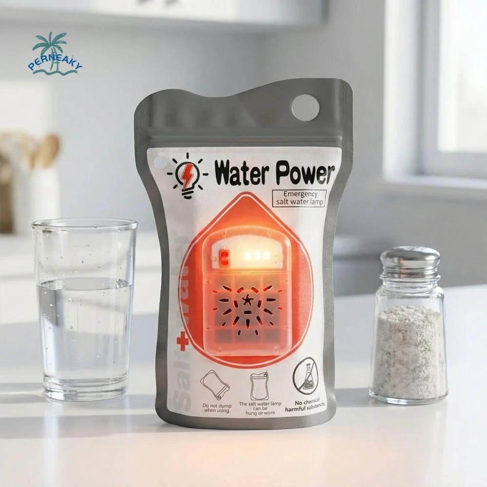 

New 3 LED Light Salt Water Lamp No Battery Portable Design Emergency Lamp Lifetime 120 Hours Long Lasting Portable Lamp Fishing
