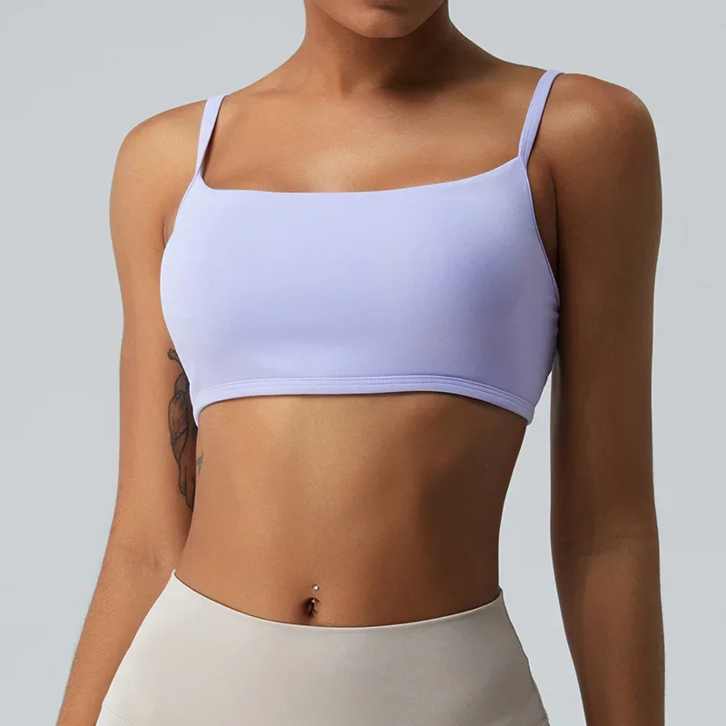 Женский спортивный бюстгальтер Сверхлегкий дышащий бюстгальтер для йоги Топ для бега Женский мягкий бюстгальтер для бега в тренажерном зале Йога Бесшовные укороченные топы Бюстгальтер
