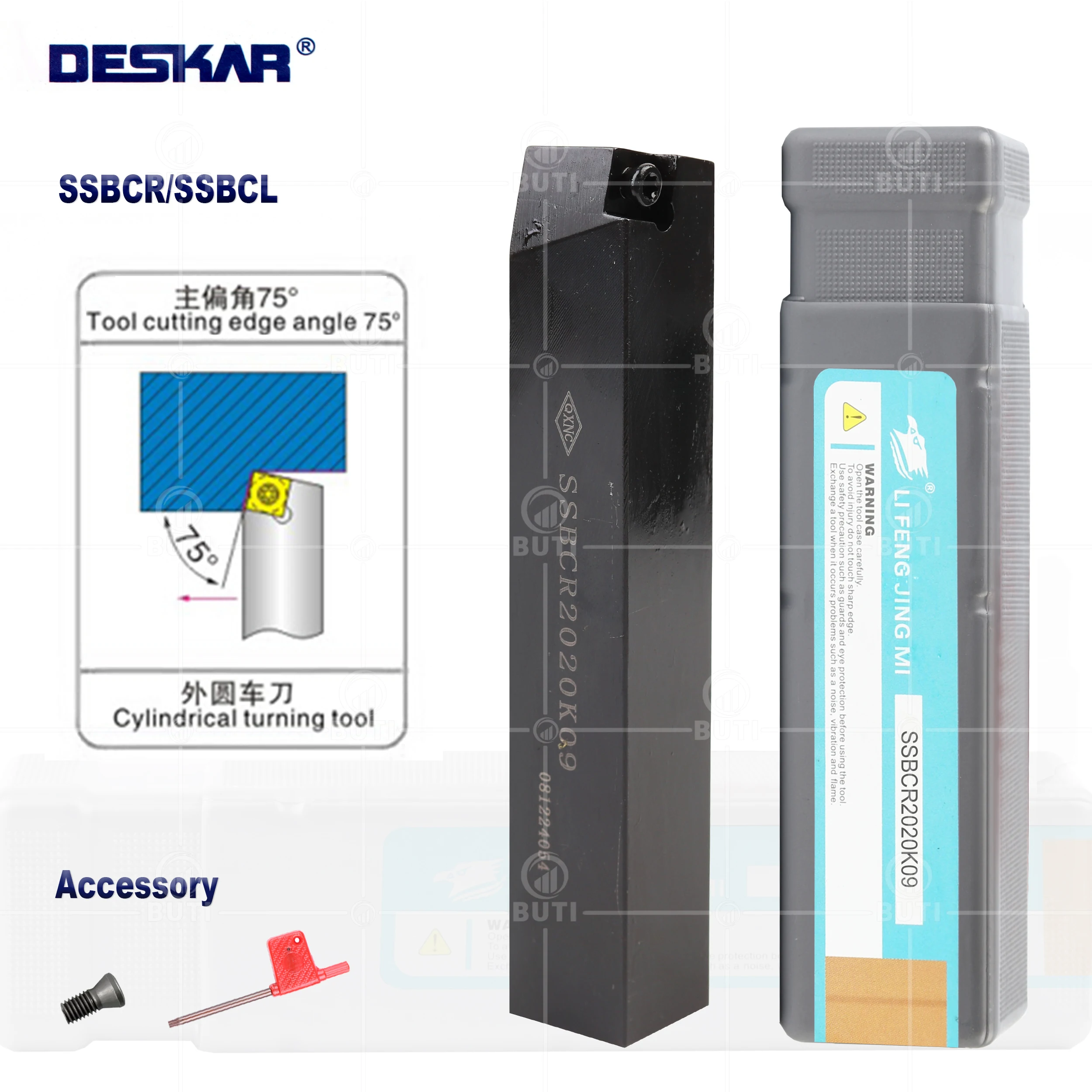 

DESKAR 100% Original SSBCR1212 SSBCR1616 SSBCR2020 SSBCR2525 CNC Lathe Arbor SSBCR SSBCL External Turning Tools Holder Cutter