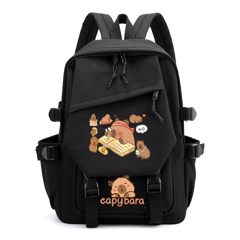 

New Fashion Casual Student Backpack Capybara Anime Large Capacity Children's Schoolbag School Travel Unisex Laptop Backpack Bags
