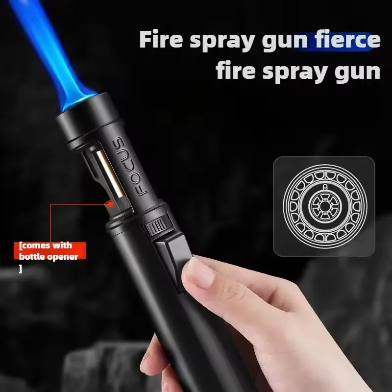

1300°BBQ Kitchen Welding Windproof Powerful Gun Lighter Refillable Metal Butane Gas Turbine Flame Jet Torch Lighter Man's Gift
