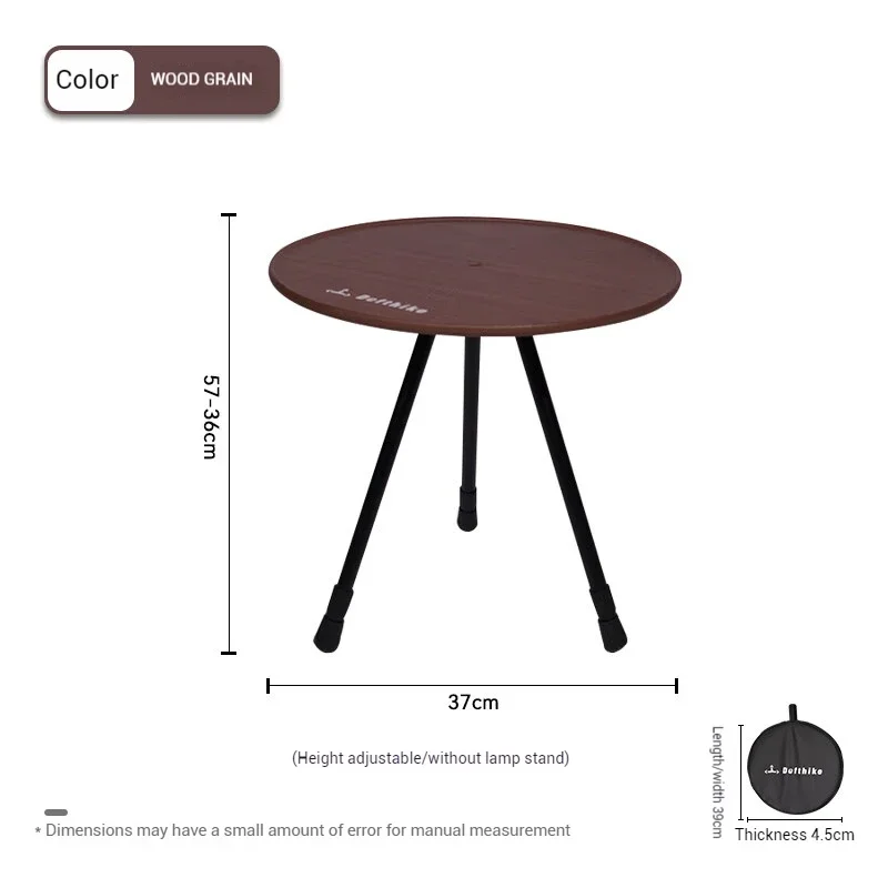 Difeike-屋外キャンプ用の小さな丸いテーブル、調整可能、軽量、折りたたみ式テーブル、ランプスタンド