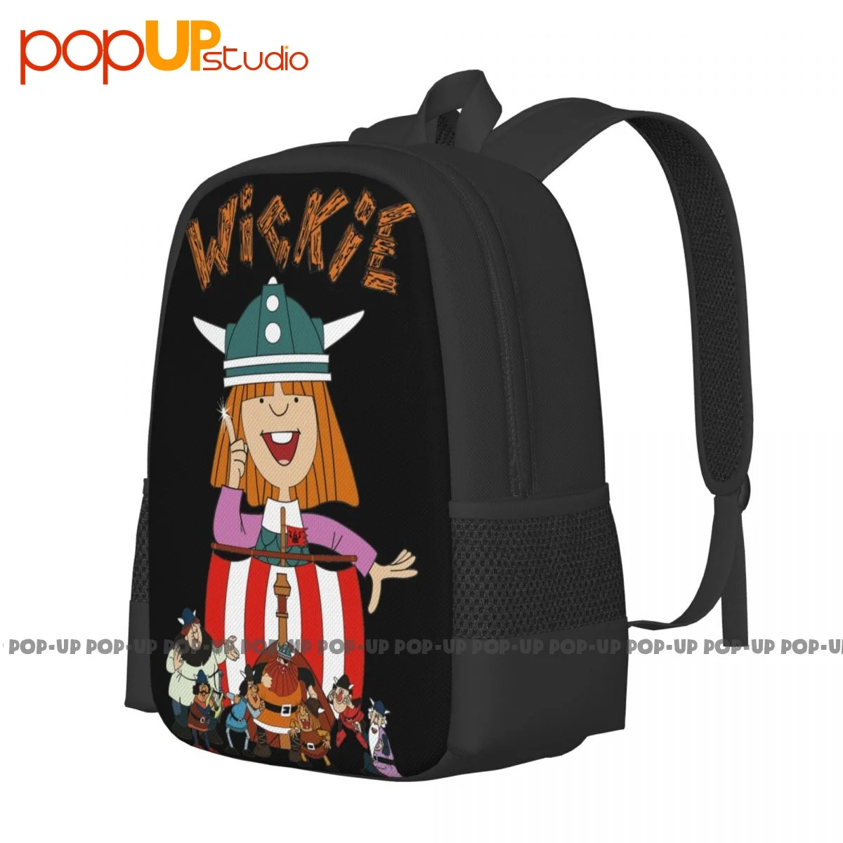 Vicky The Viking V1 Cartoon Poster Tv Series 1974 Backpack Large Capacity Travel Training Eco Friendly Bags For Travel