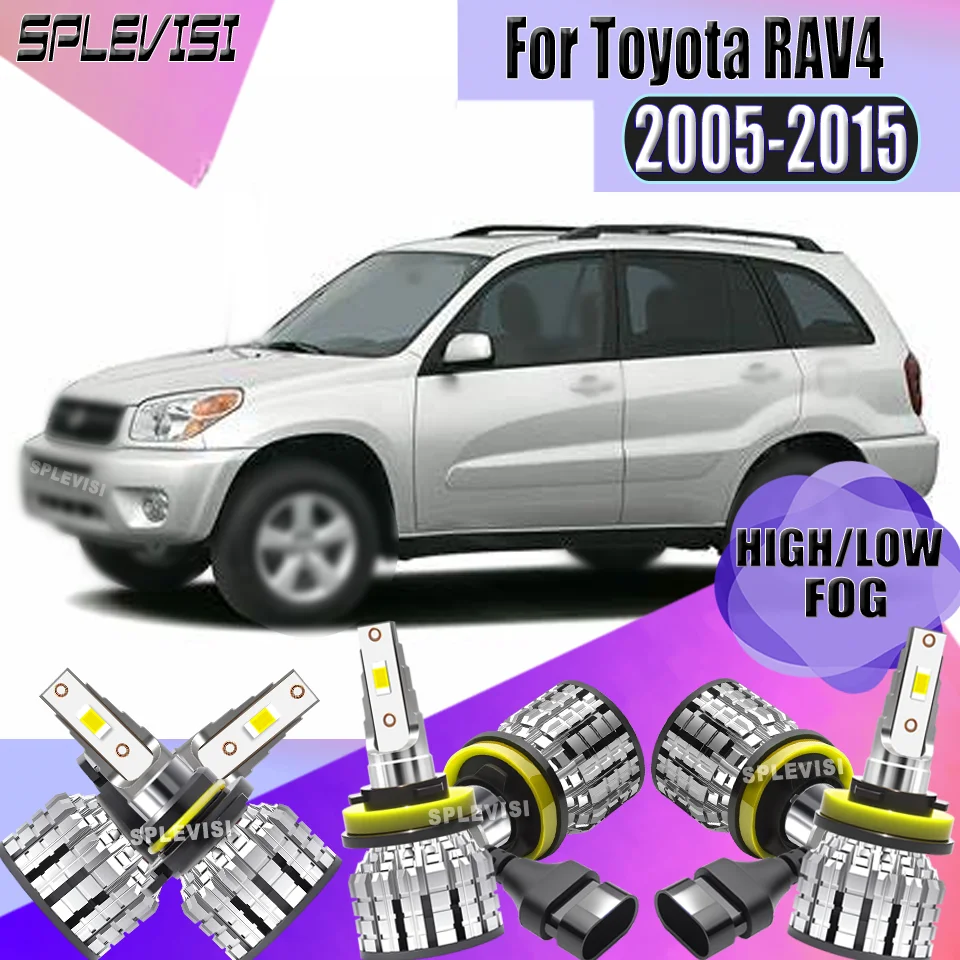 

Car LED Headlight Fog Lamp High-Durability 6000K White Waterproof For Toyota RAV4 2005 2006 2007 2008-2015 Long Life Span