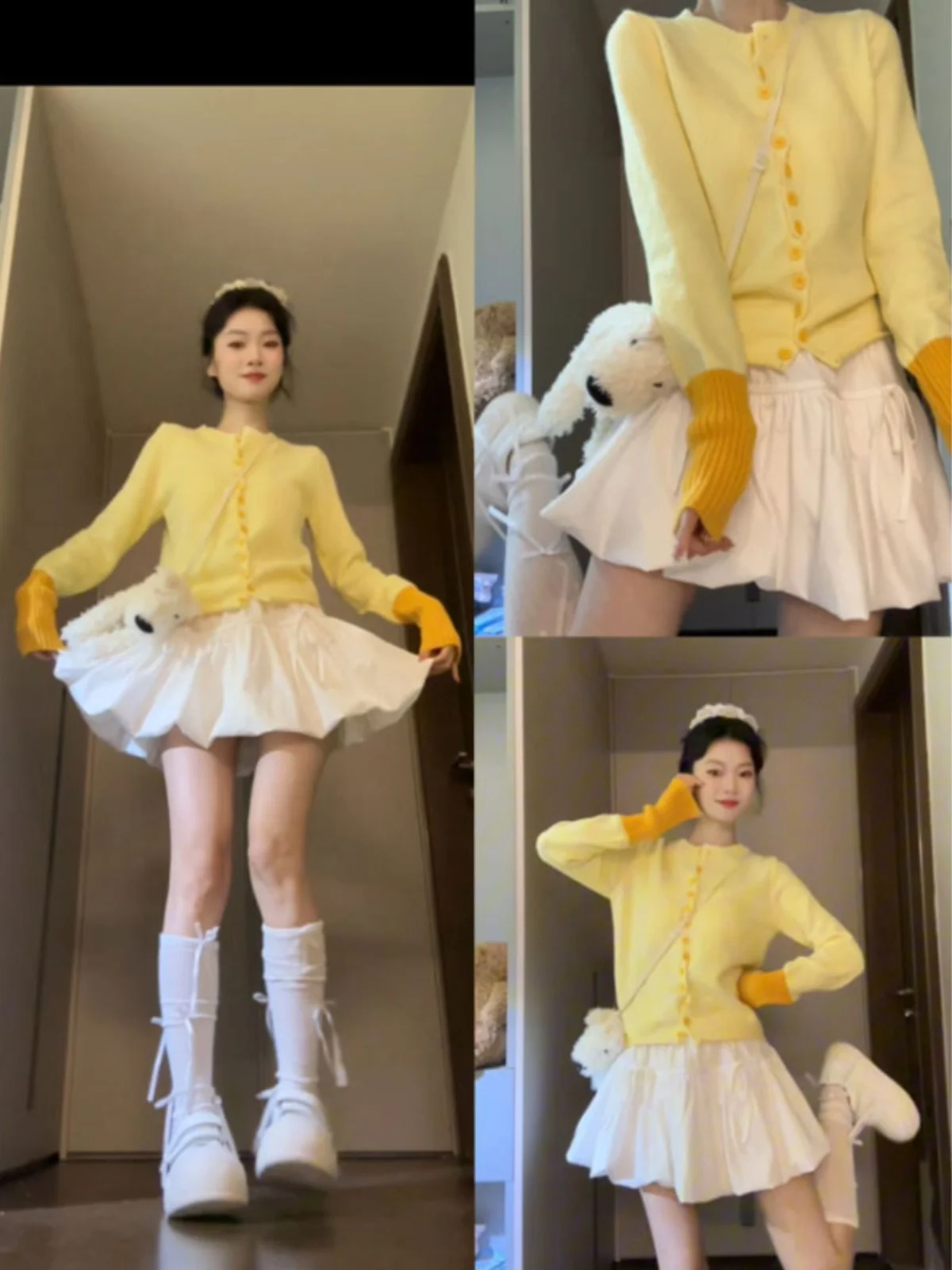 

Корейский стильный вязаный кардиган-топ премиум-класса с открытым передом, модный, весенний, в дофаминовых цветах, с длинными рукавами, круглым вырезом и застежкой на пуговицах