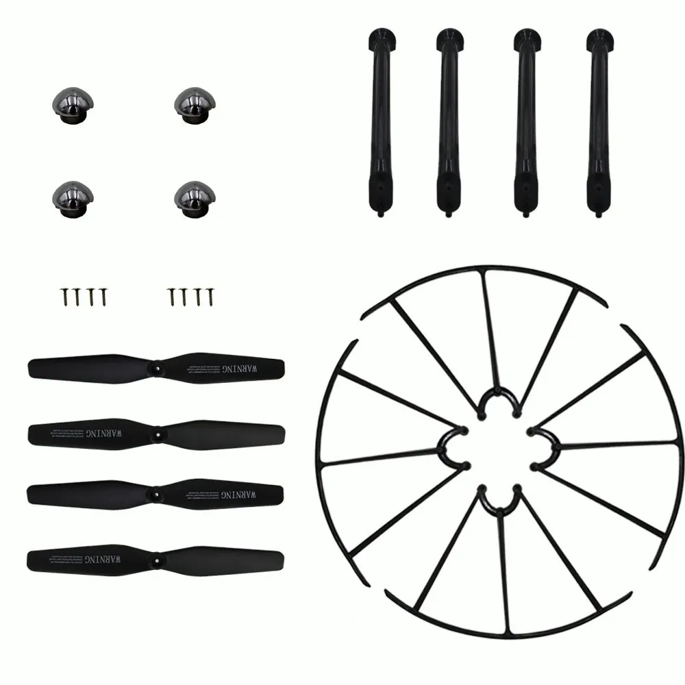 children's RC toys parts Drone Landing Skid+Blade Propeller+Propeller Protectors Spare Set For Syma X5HW X5HC 6J7