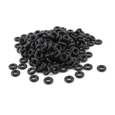 248 Pcs 3mm x 7mm x 2mm Black Rubber O Shape Rings Oil Seal Gaskets Washer