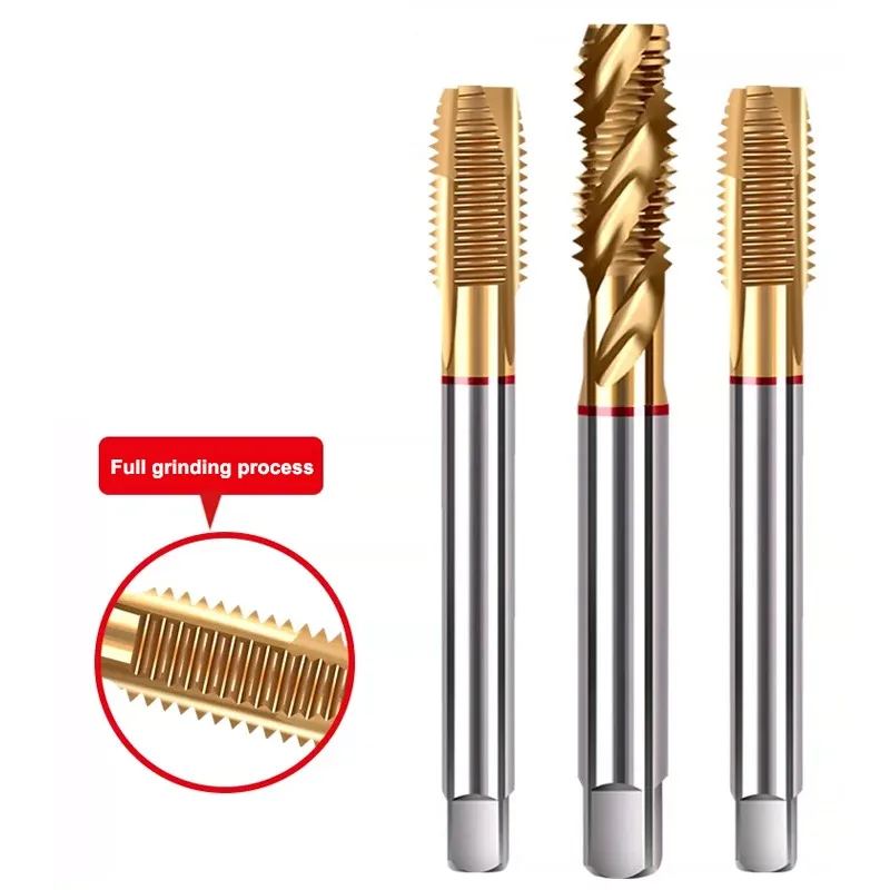 SHAZAM Spiral /Tip Taps Extended Titanium Plated Tapping Stainless Steel Special Machine Use Tools M3-M12