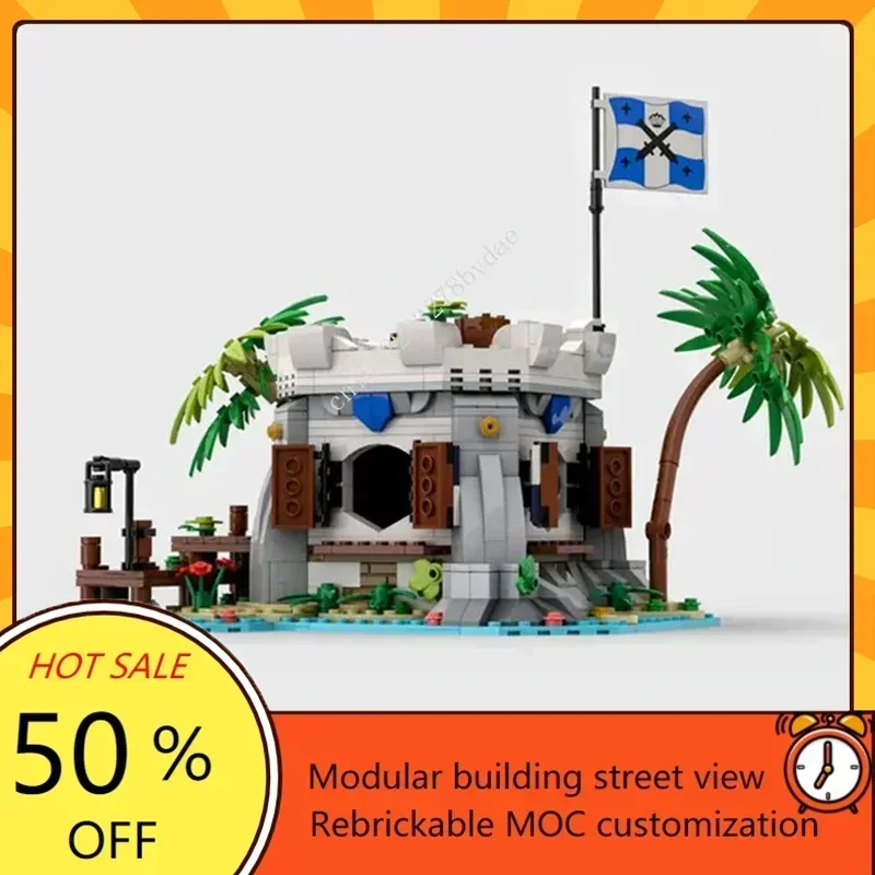 841PCS DIY Military Series Imperial Cannon Cove Technical Puzzles MOC Construction Toy for Children Birthday Christmas Gift