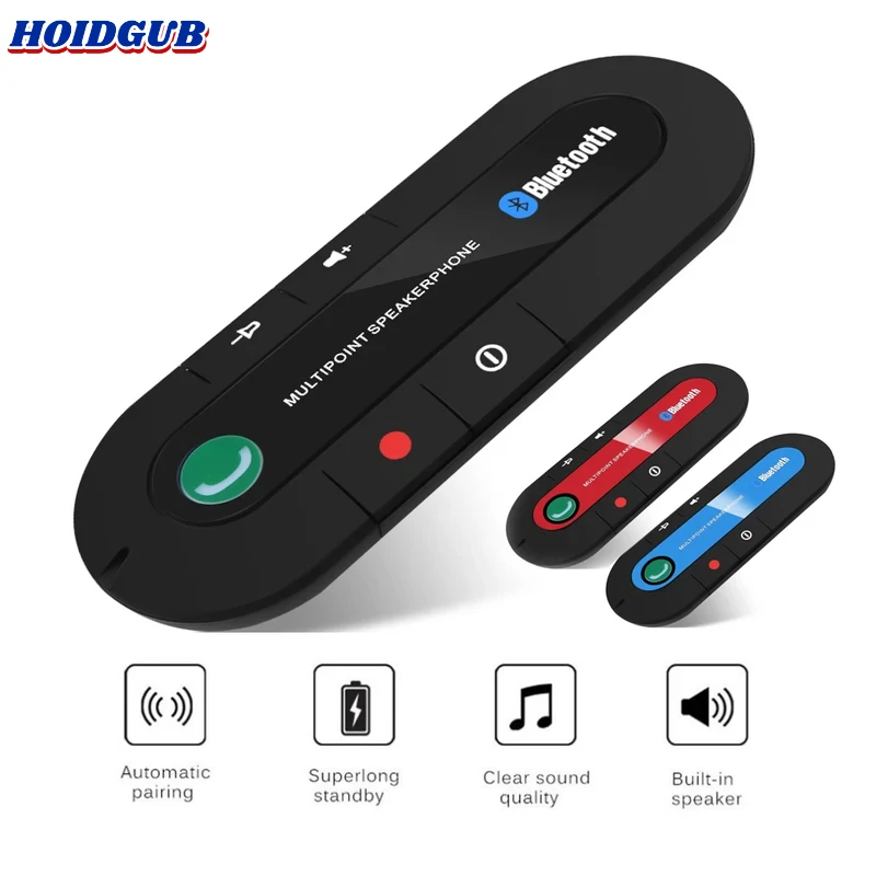 Kebidu Mini Android 4.1 Speakerphone Zonneklep Clip Universele Bluetooth Handsfree Carkit Draadloze Bluetooth Mp3 Muziekspeler Lb